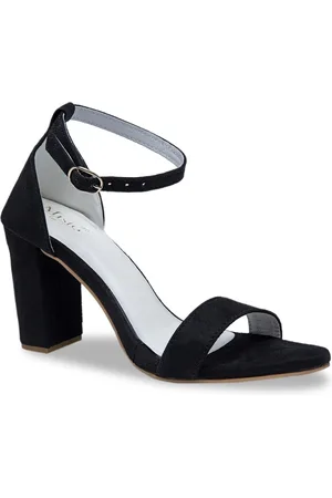Misto Women Black Solid Block Heels