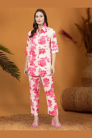 Moda Rapido Floral Printed Shirt with Trousers Co-Ords