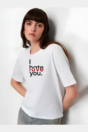 Moda Rapido Women Typography Printed Round Neck Cotton Oversized T-shirt