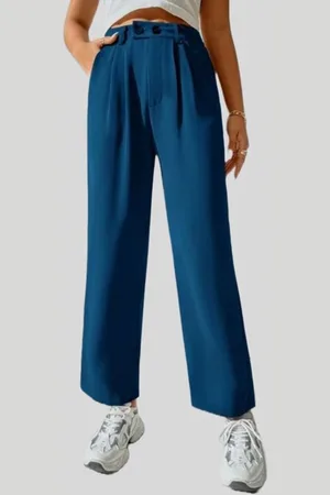 Chemistry Women Comfort Flared High-Rise Trousers