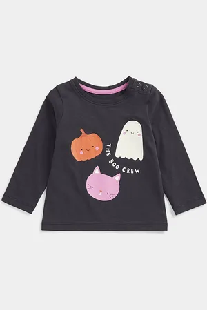 Mothercare Girls Graphic Printed Round Neck Pure Cotton T-shirt