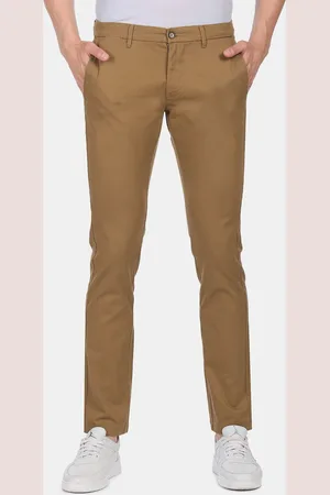 U.S. Polo Assn. U S Polo Assn Men Brown Slim Fit Trousers