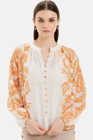 Kazo Mandarin Collar Comfort Floral Printed Casual Shirt