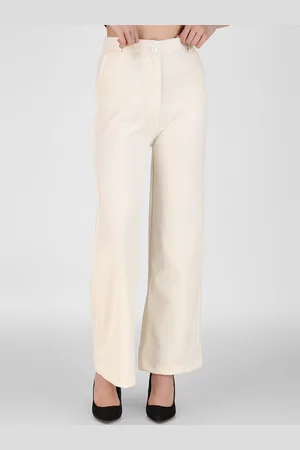 Chemistry Women Relaxed Straight Leg Straight Fit High-Rise Trousers