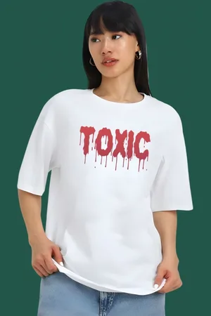 DressBerry Women Typography Printed Round Neck Cotton Oversized T-shirt