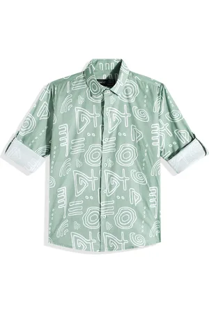 CAVIO Boys Comfort Printed Pure Cotton Casual Shirt