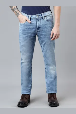Woodland Men Slim Fit Low Distress Heavy Fade Jeans