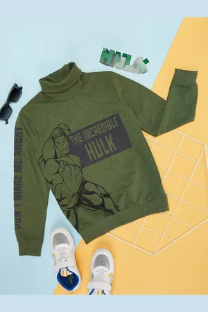 Pantaloons Boys Superhero Graphic Printed High Neck Cotton Sweatshirt