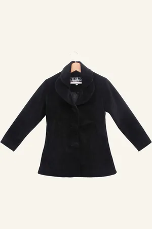 Leather Retail Girls Lapel Collar Tailored Jacket