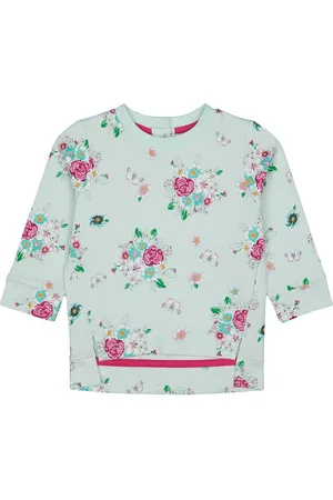 Mothercare Girls Floral Printed Cotton Sweatshirt