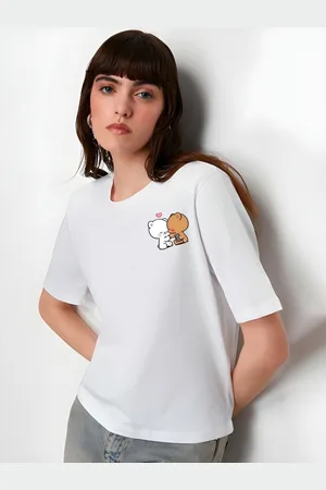 Moda Rapido Women Graphic Printed Round Neck Cotton Oversized T-shirt