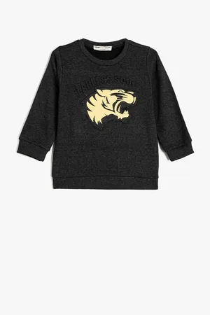 Koton Boys Printed Round Neck Long Sleeves Pullover Sweatshirt