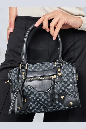 Styli Typography Printed PU Handheld Bag