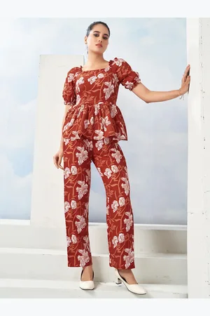 Moda Rapido Printed Top & Trousers Co-Ords