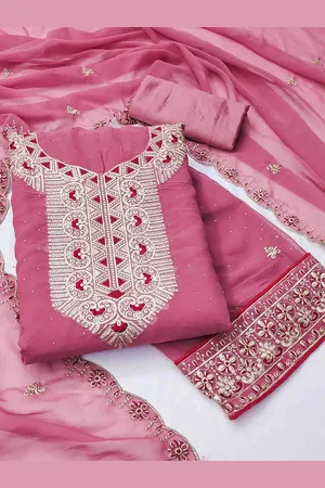 KIMISHA Embroidered Unstitched Dress Material
