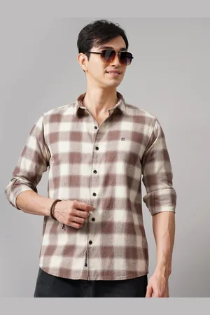 PAUL STREET Men Standard Slim Fit Opaque Checked Casual Shirt