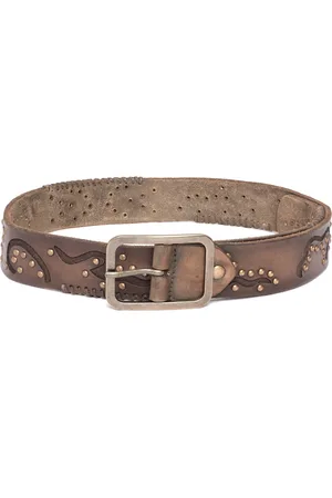 ART N VINTAGE Men Embellished Leather Belt