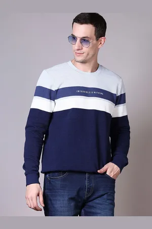 V-Mart Men Striped Pullover Cotton Sweatshirt