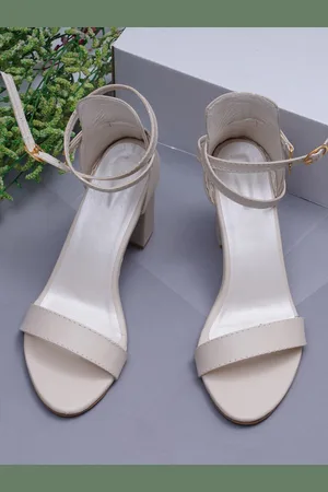 Misto Open Toe Comfortable Block Heels With Ankle Loop