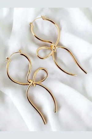 Lucky Jewellery Gold Plated Contemporary Drop Earrings