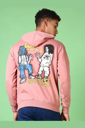 V-Mart Men Printed Hooded Sweatshirt