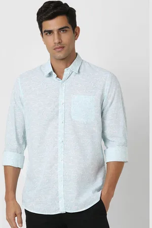 Peter England Men Slim Fit Spread Collar Floral Printed Cotton Casual Shirt