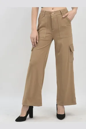 Chemistry Women Relaxed Straight Leg High-Rise Cargos Trousers