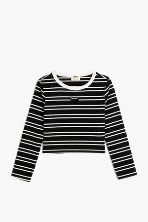 Koton Girls Striped Long Sleeves Regular Top