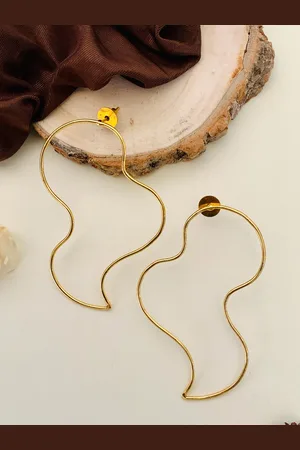 ABDESIGNS Gold-Plated Classic Drop Earrings