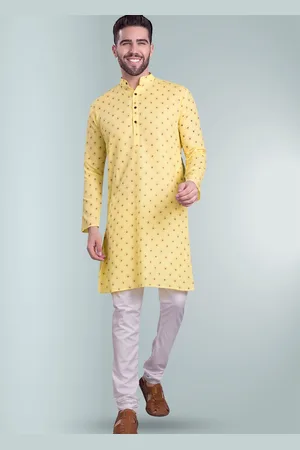 SHIWAM ETHNIX Ethnic Motifs Printed Mandarin Collar Straight Kurta With Pyjamas