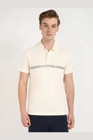 Tommy Hilfiger Men Striped Polo Collar Cotton T-shirt