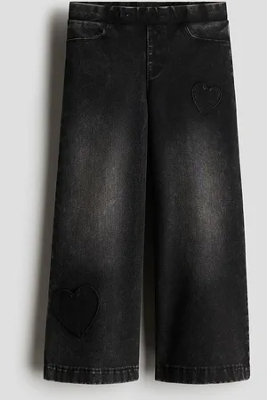 H&M Wide Denim-Look Trousers