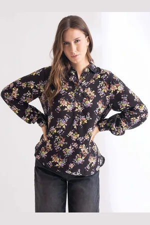 B.Copenhagen Floral Print Shirt Style Top