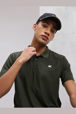 HRX Solid Polo Collar T-shirt
