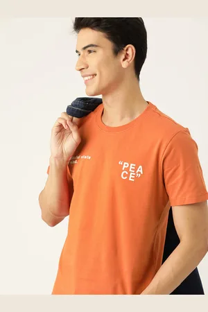 Mast & Harbour Men Printed Detail Pure Cotton T-shirt
