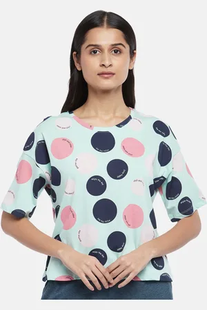 Pantaloons Green Geometric Print Lounge tshirt