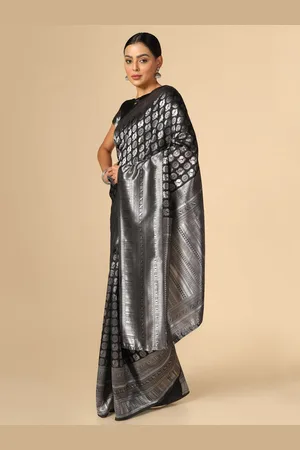 Satrani Woven Design Zari Banarasi Saree