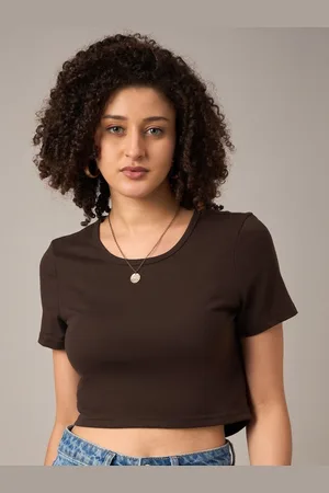 Mayra Women Solid Round Neck Cotton T-shirt