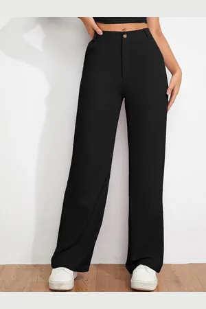 Chemistry Women High-Rise Straight Fit Wide leg Trousers