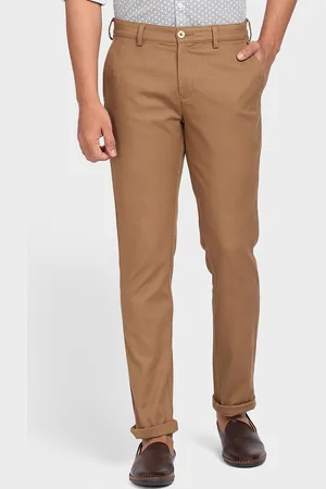 ColorPlus Men Brown Chinos Trousers