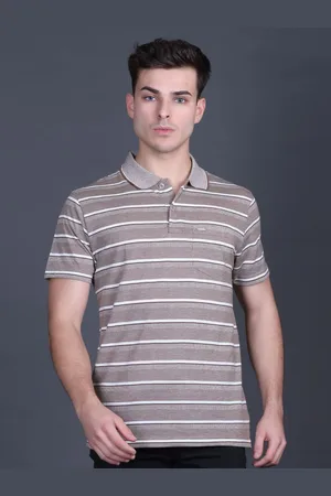 GODFREY Men Striped Polo Collar T-shirt