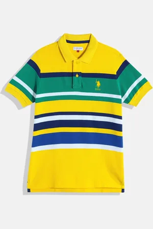Ralph Lauren Boys Striped Pure Cotton Polo Collar T-shirt