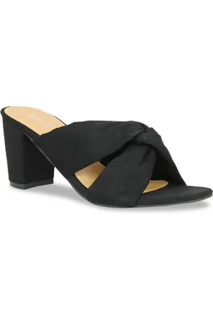 Inc 5 Women Black Solid Mules