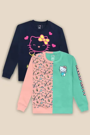 Kidsville Girls Pack of 2 Hello Kitty Printed Cotton Sweatshirt