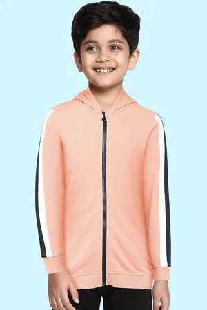 Mothercare Boys Pink & Black Pure Cotton Printed Hooded Sweatshirt
