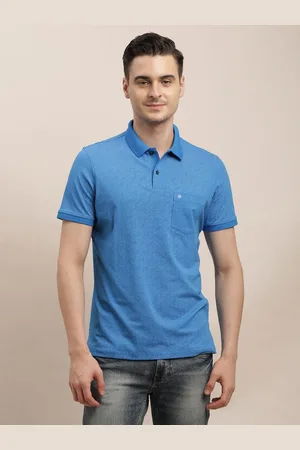 Turtle Men Printed Polo Collar Pockets Slim Fit T-shirt
