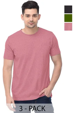 Color Capital Unisex Pack Of 3 Solid Round Neck Cotton T-shirts