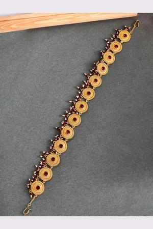 Voylla Women Gold-Plated Stone- Studded Head Jewellery