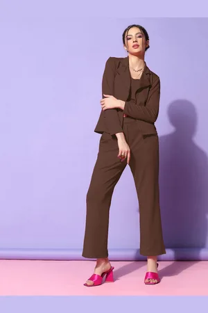 Moda Rapido Spread Collar Neck Top With Trousers Co-Ord Set