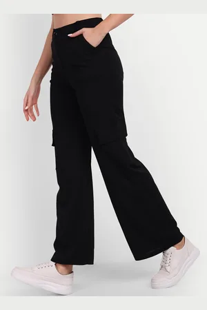 Broadstar Women Smart Loose Fit High-Rise Cargo Trousers